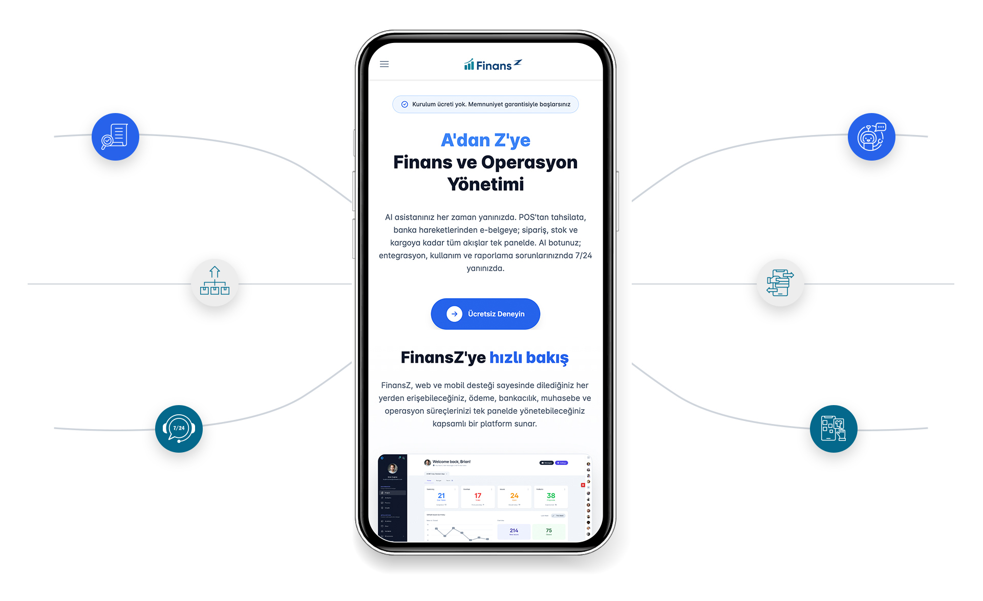 FinansZ mobil uygulama ekranı